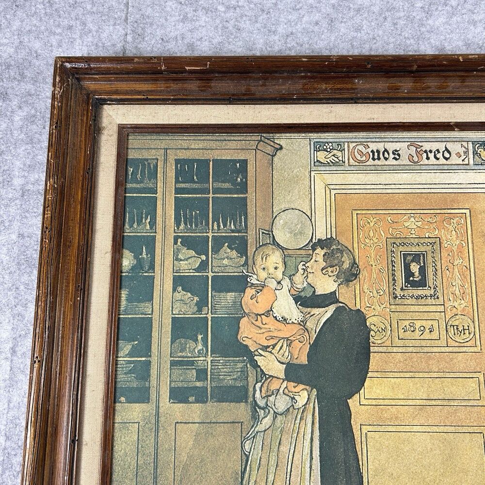 Guds Fred Between Christmas and New Year Carl Larsson Framed Print Reproduction - Picture 3 of 14